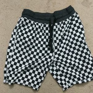 Checkered Sweatpants Shorts